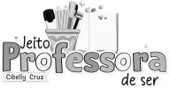Logo Jeito Professora com materiais escolares