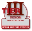 Selo certificado Tier III Design, centros de dados.