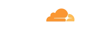 O logotipo da Cloudflare apresenta uma nuvem laranja com uma explosão de estrelas brancas e a palavra Cloudflare escrita em texto branco ao lado dela em um fundo preto - perfeito para sites hospedados no cPanel ou em plataformas como a Hostbraza.