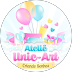 Logotipo do Ateliê Unic-Art com balões coloridos.